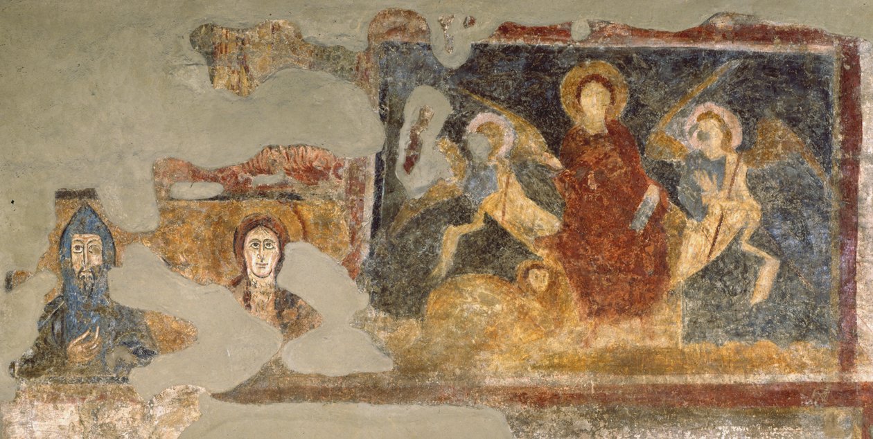 Bir fresk kalıntıları, Santa Maria Antiqua, Roma by Italian School