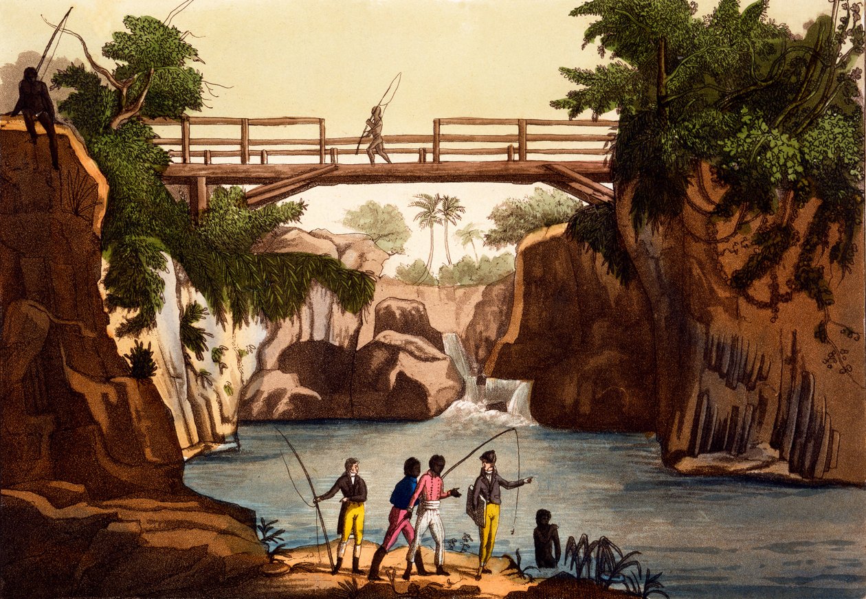 San Benedetto yakınlarındaki Roccie Nehri, Madagaskar Adası, Kostümlerden ... Giulio Ferrario, c.1820s-30s by Italian School
