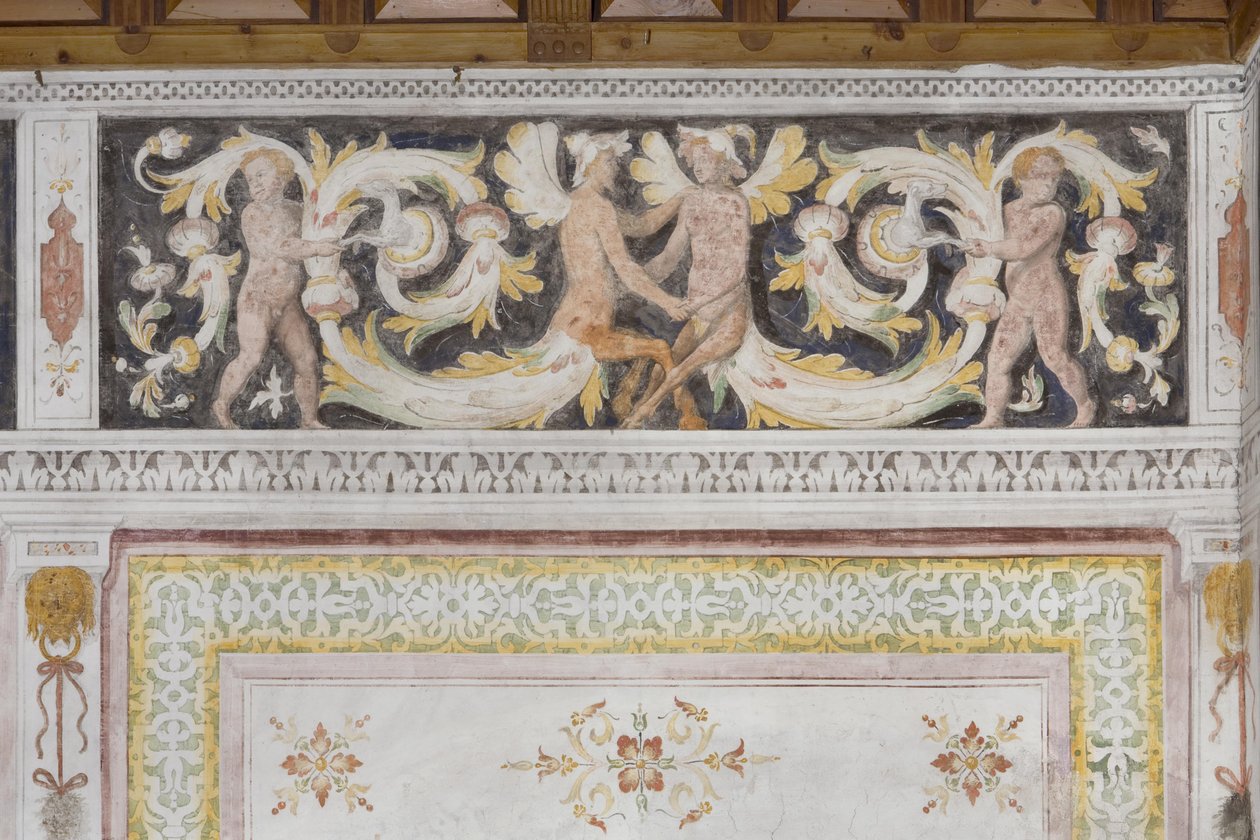 Amorini Odası, detay (fresk) by Italian School