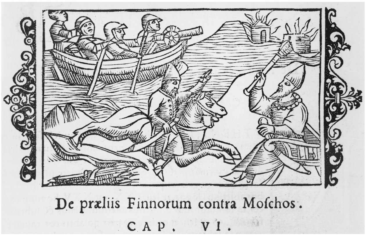 Ruslar ve Finler savaşıyor, Olaus Magnus
