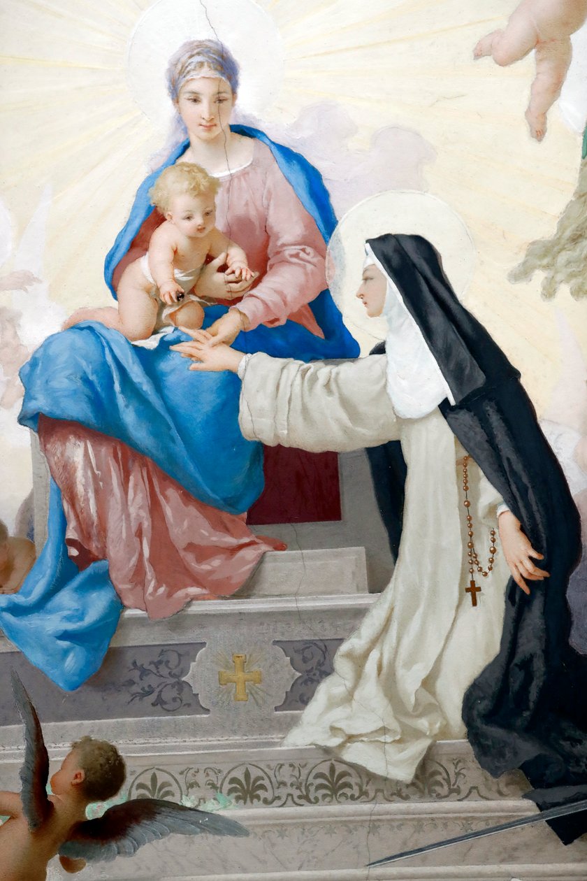 Aziz Catarina Kilisesi (Santa Caterina Kilisesi). Aziz Catarina ve Bakire ve Çocuk. Varazze. İtalya. by Italian School