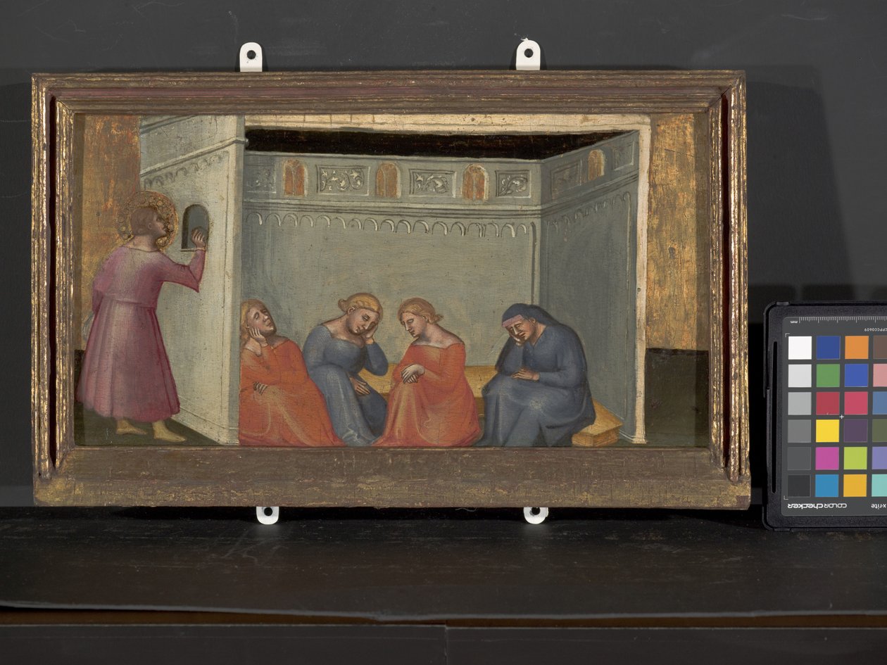 The Legend Of St. Nicholas'tan Sahne (ahşap üzerine tempera ve altın) by Italian School