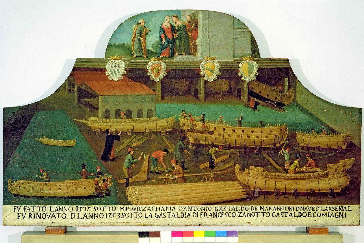 Marangoni gemi yapımcıları Ailesi için imza, Venedik, 1517 by Italian School