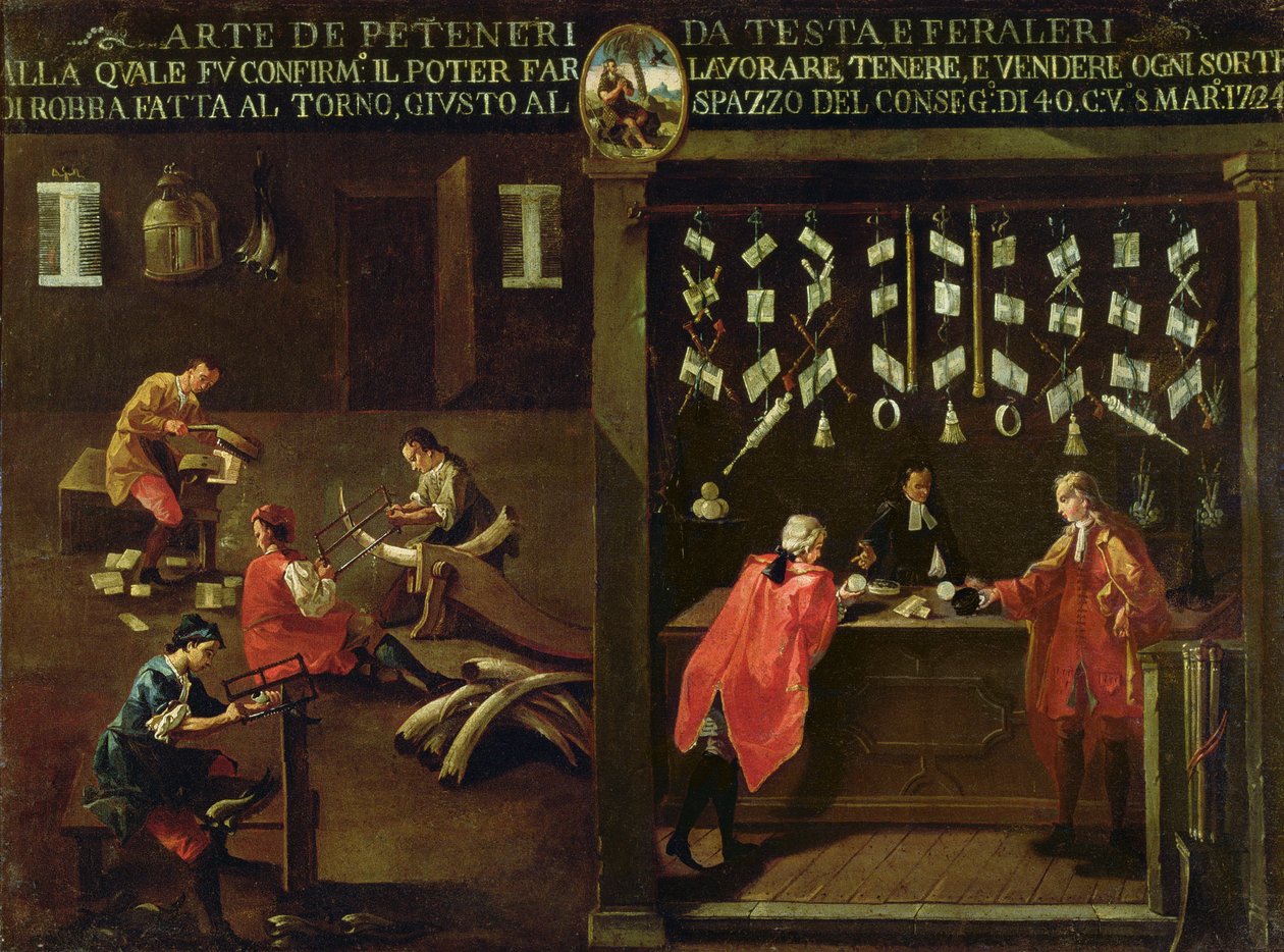 Venedik Tarak Yapımcıları Loncasının İşareti (panel) by Italian School