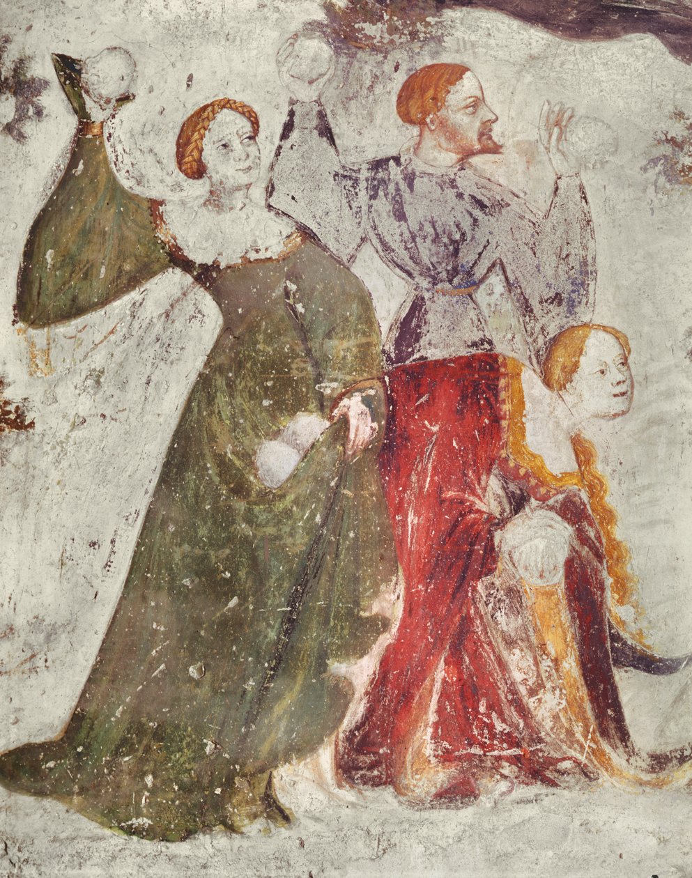 Bir kalenin dışındaki kartopu savaşı, c.1400 (75562 detayı) by Italian School