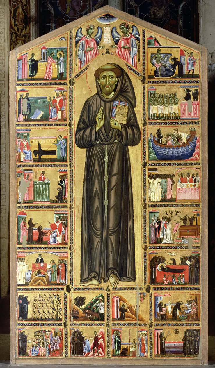 Aziz Francis ve Hayatından Sahneler, Bardi Şapeli (panelde mizaç) by Italian School