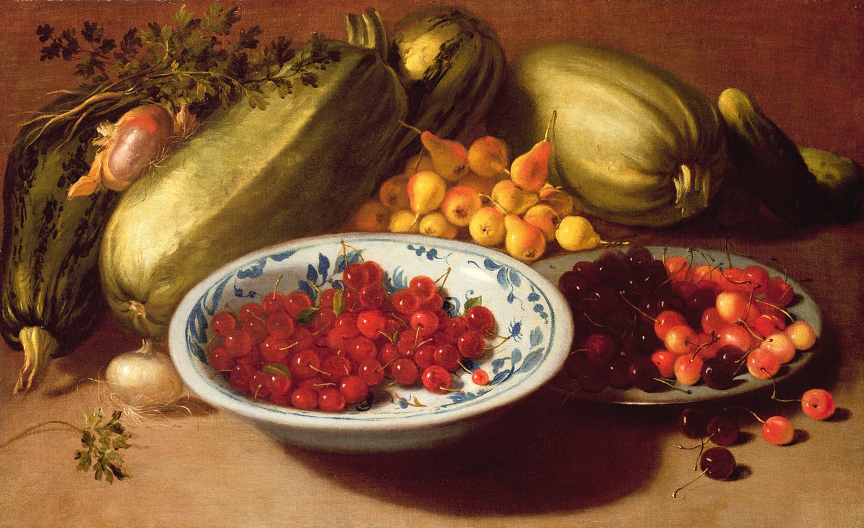 Natürmort Kiraz, İlik ve Armut by Italian School