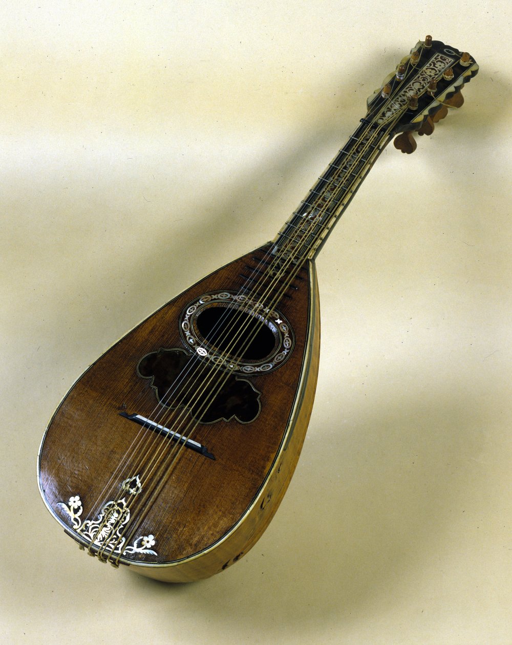 Giuseppe Filano tarafından icat edilen Napoliten mandolin natürmort. Napoli 1784 by Italian School