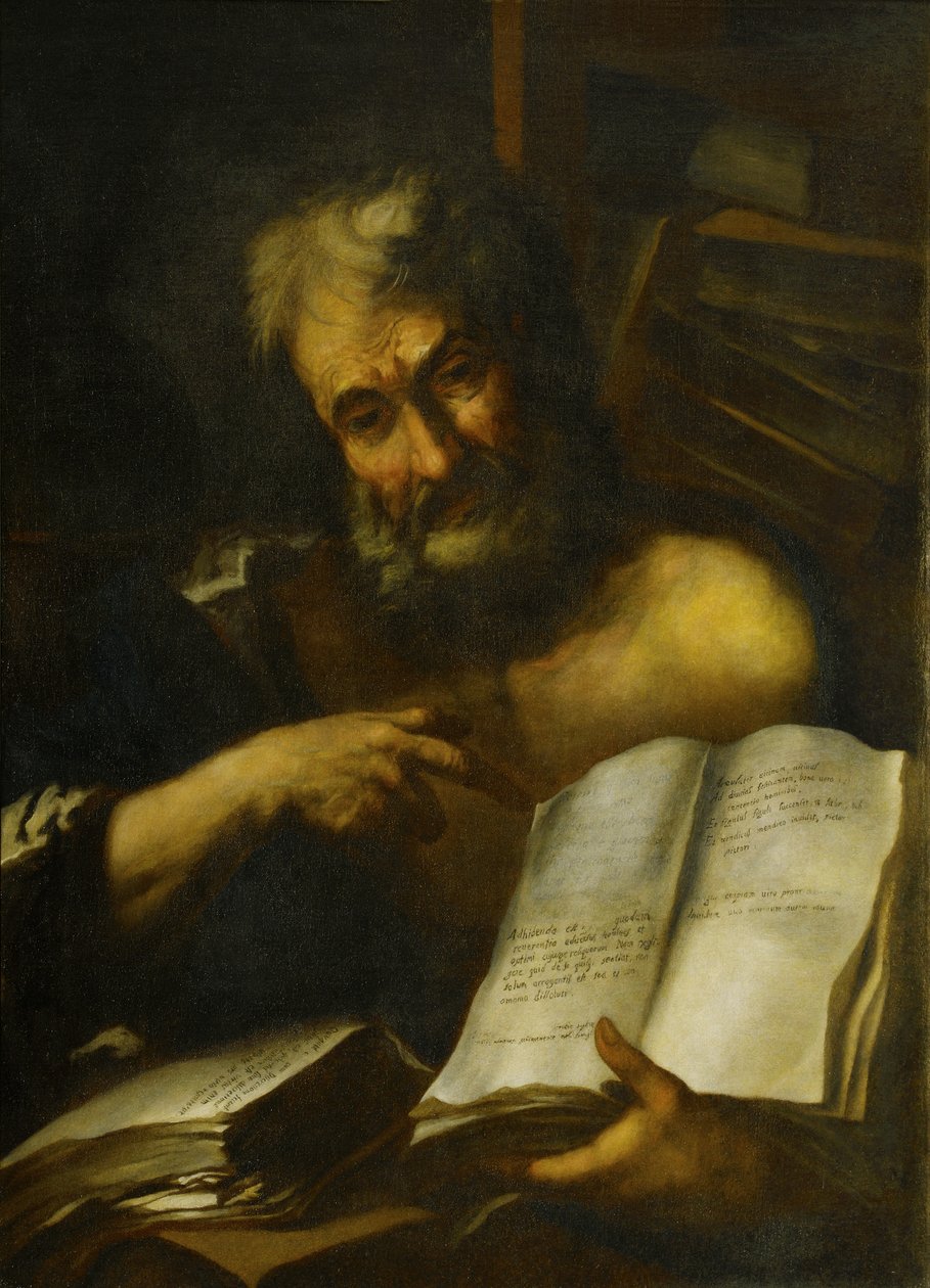 Bir Adamın Başının İncelenmesi: Babalardan Biri, 1699 by Italian School