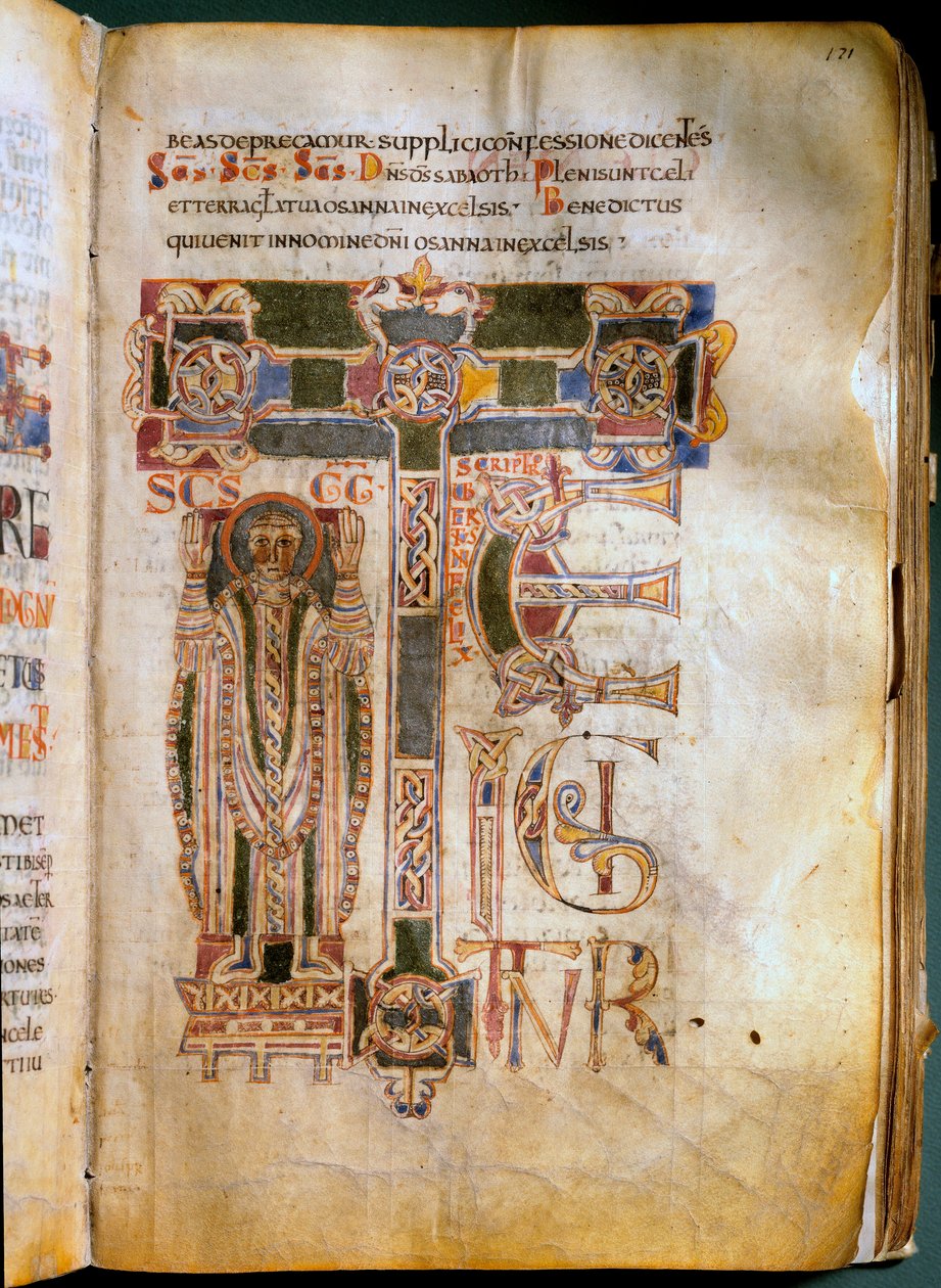Bir Missal ve Sacramental Temsilcisinin Te igitur Sayfası. 11. yüzyılda Umbria