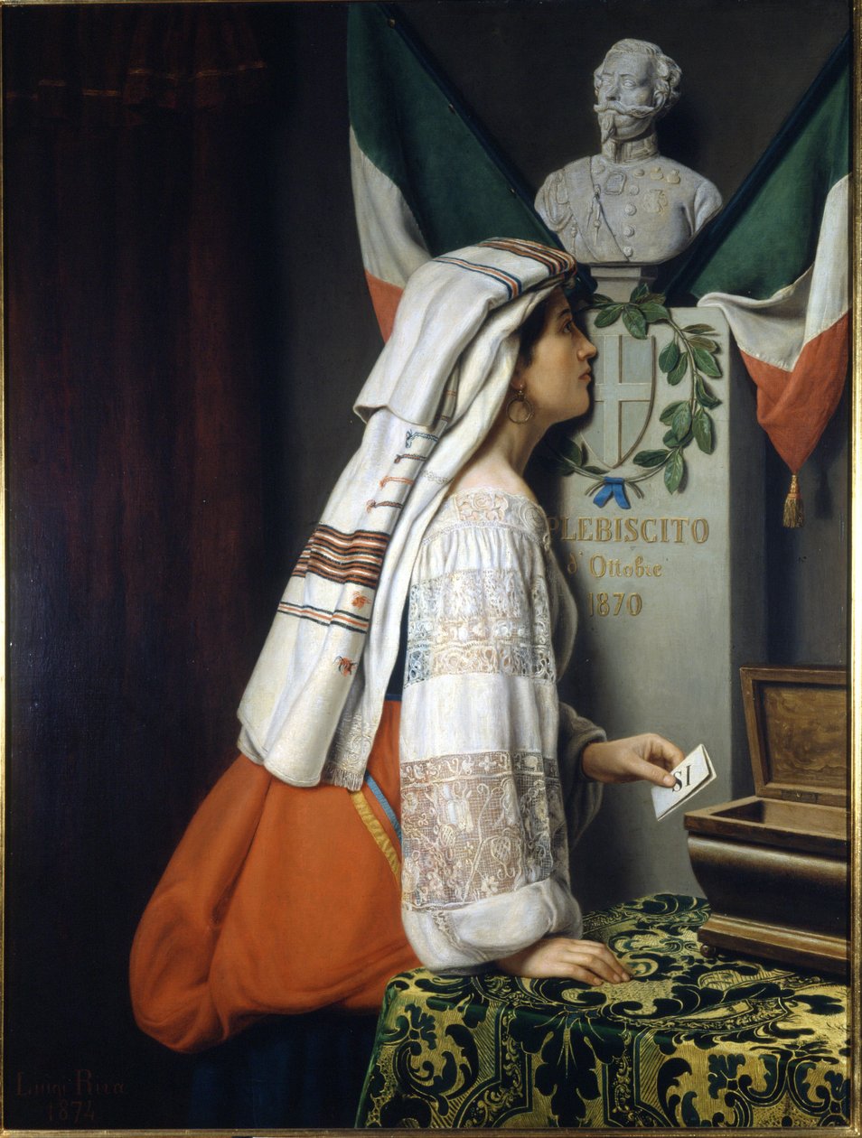 1870 plebisiti. Bu vesileyle İtalyanlar İtalyan birliği için oy kullandılar. Museo del Risorgimento. Milano by Italian School