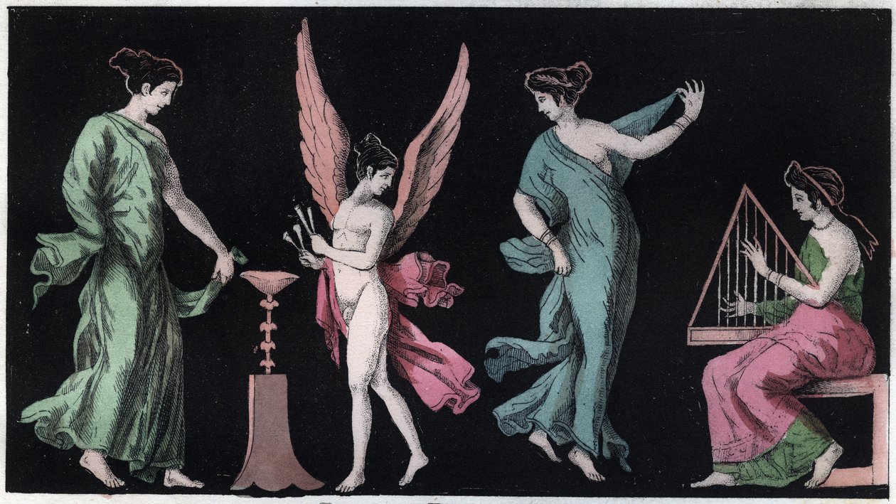 Bacchae - Bacchantes - Evrendeki Tüm Halkların “” Gümrük ve Geleneklerinden gravür. Yani, hükümetin, yasaların, milislerin, en eski zamanlardan günümüze kadar tüm ulusların dininin tarihi "1856 by Italian School