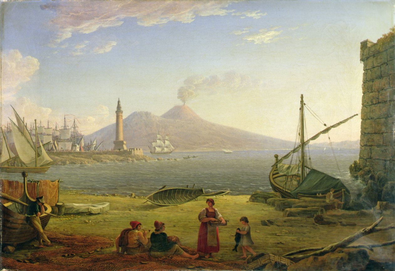 Napoli Körfezi (tuval üzerine yağlı boya) by Italian School