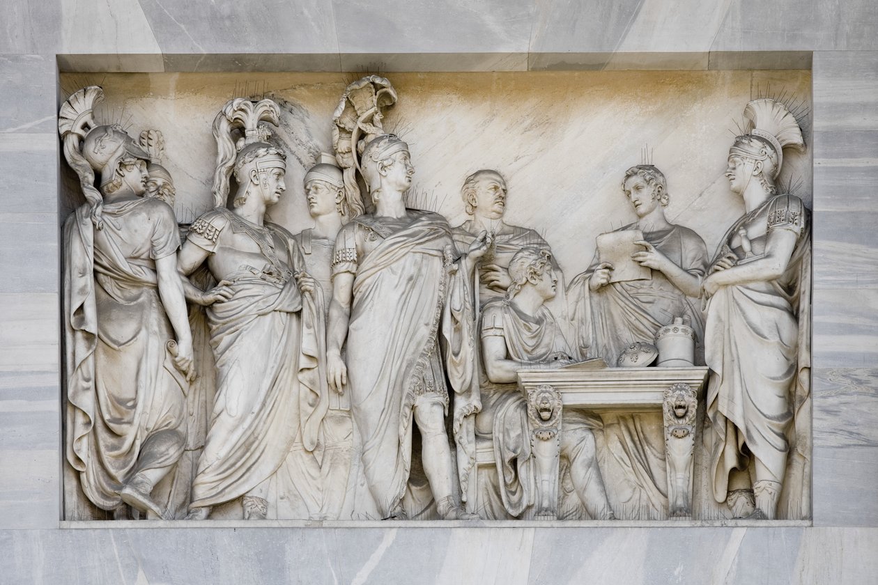 Viyana Kongresi, Barış Kemeri detayı, Milano, İtalya (mermer) by Italian School