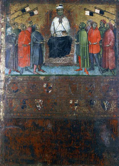 Kasabalardaki Çekleri Geri Veren Hükümet, 1385 by Italian School