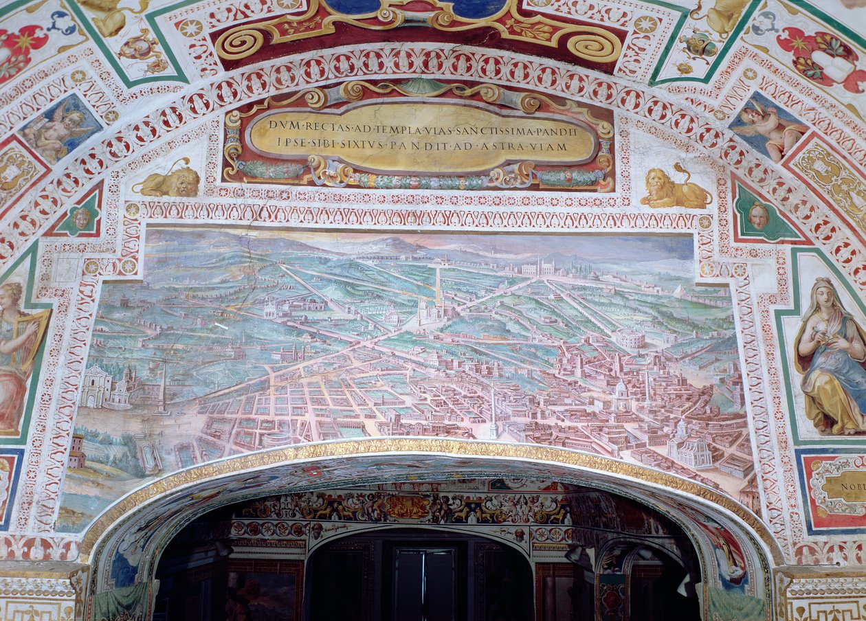 Roma Yolları, Papa Sixtus V döneminde by Italian School