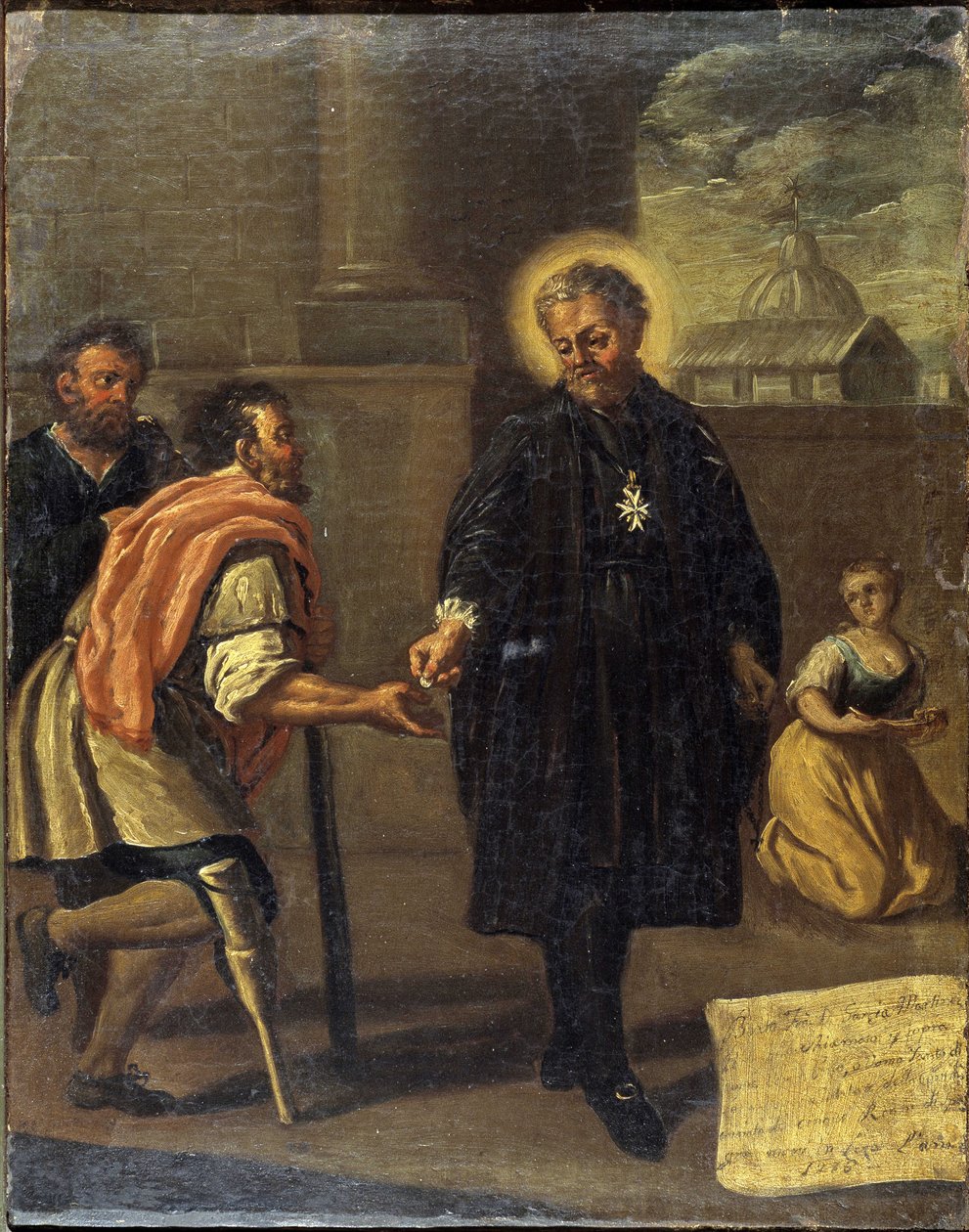 Kutsanmış Garcia Martinez (Garcia Martinez yaralandı), Napoliten Okulu by Italian School