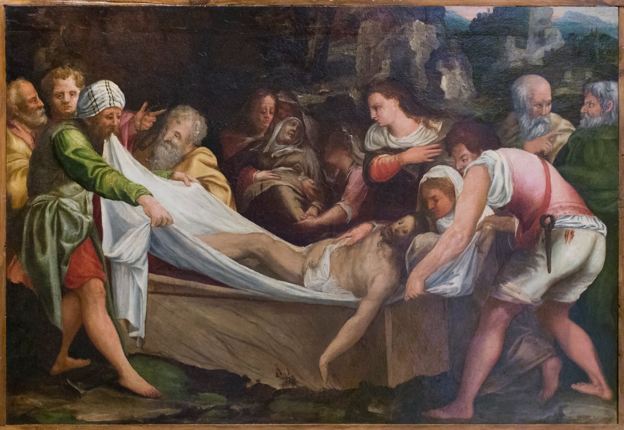 Mesih'in gömülmesi by Italian School