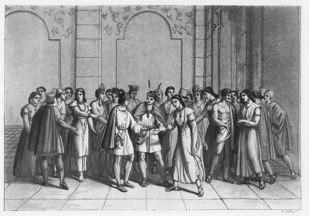 İnkaların Princes du Sang ile evlenme şekli, c.1820 by Italian School