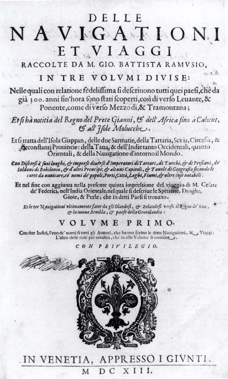 Giovanni Ramusio (1485-1557) tarafından 1613