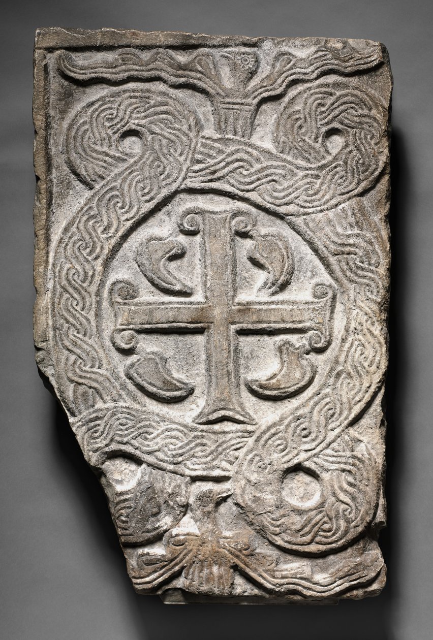 Haçlı Transenna Panel, Lombardik, 700