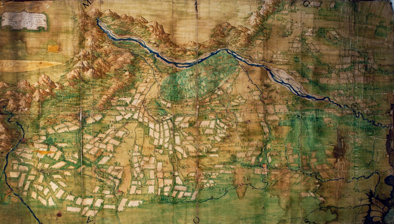 Brenta ve Piave, harita, İtalya arasındaki Veneto bölgesi by Italian School