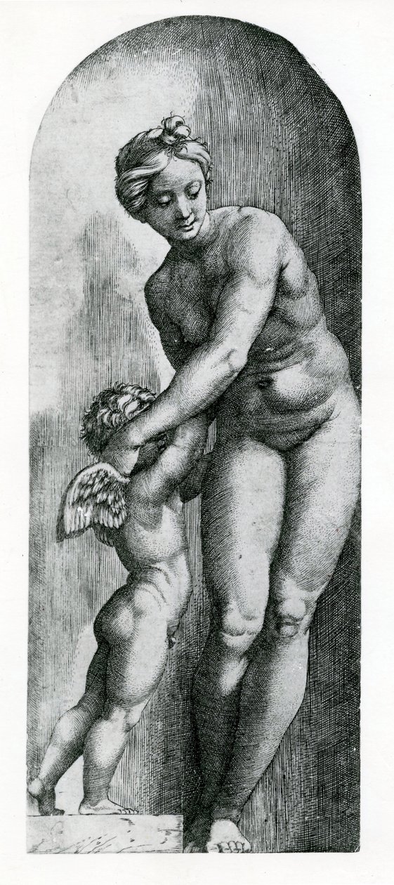 Venüs ve Amor, 17. Yüzyıl by Italian School