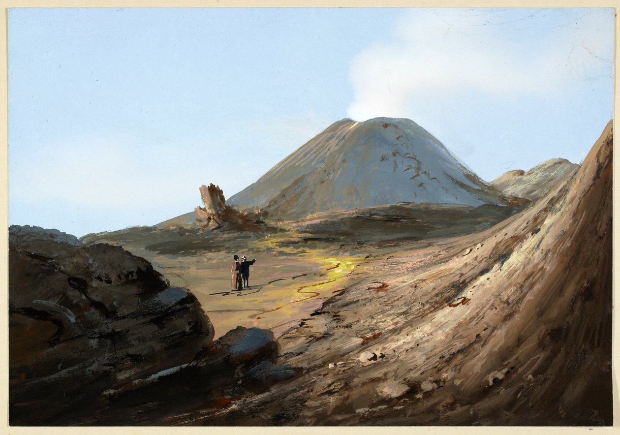 Vezüv, Ekim, 1880 by Italian School
