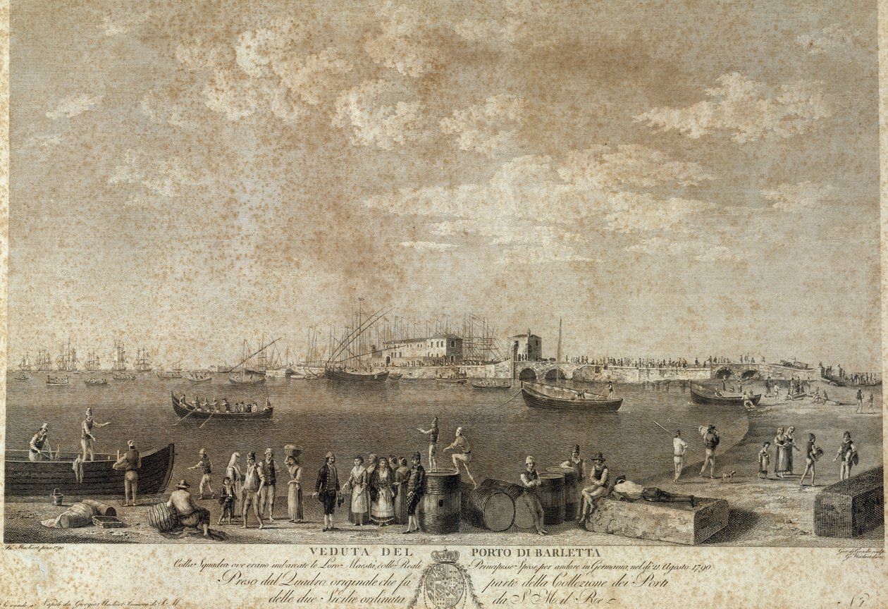 Barletta limanının görünümü by Italian School