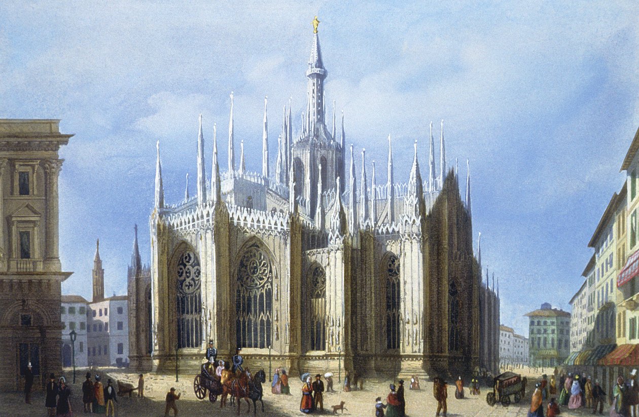 Milano ve Çevresinin Görünümlerinden Milano Katedrali