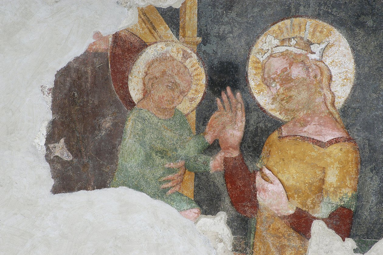 Meryem Ana ve çocuk (fresk) by Italian School