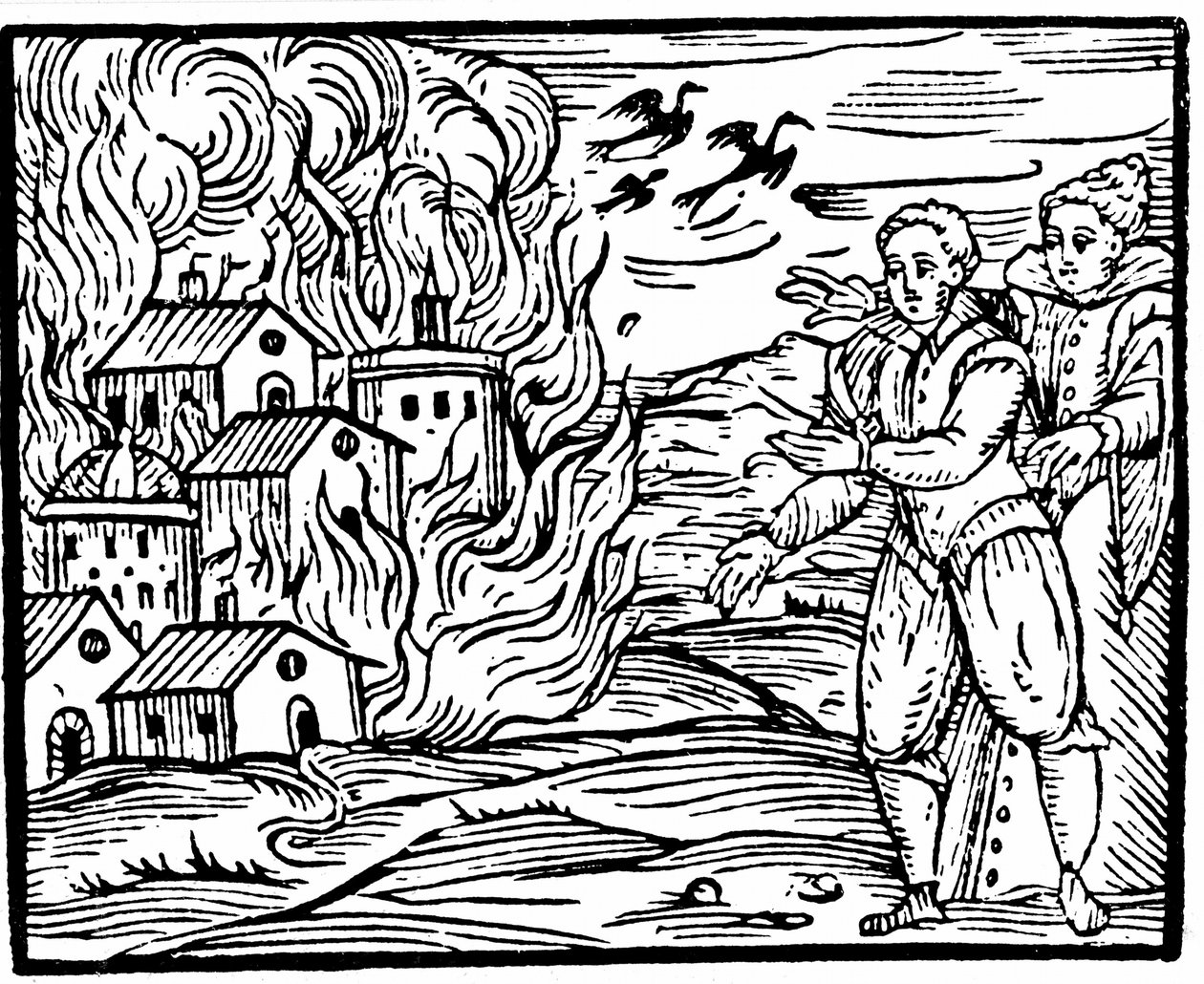 Bir evi ateşle yok eden cadılar, 1533