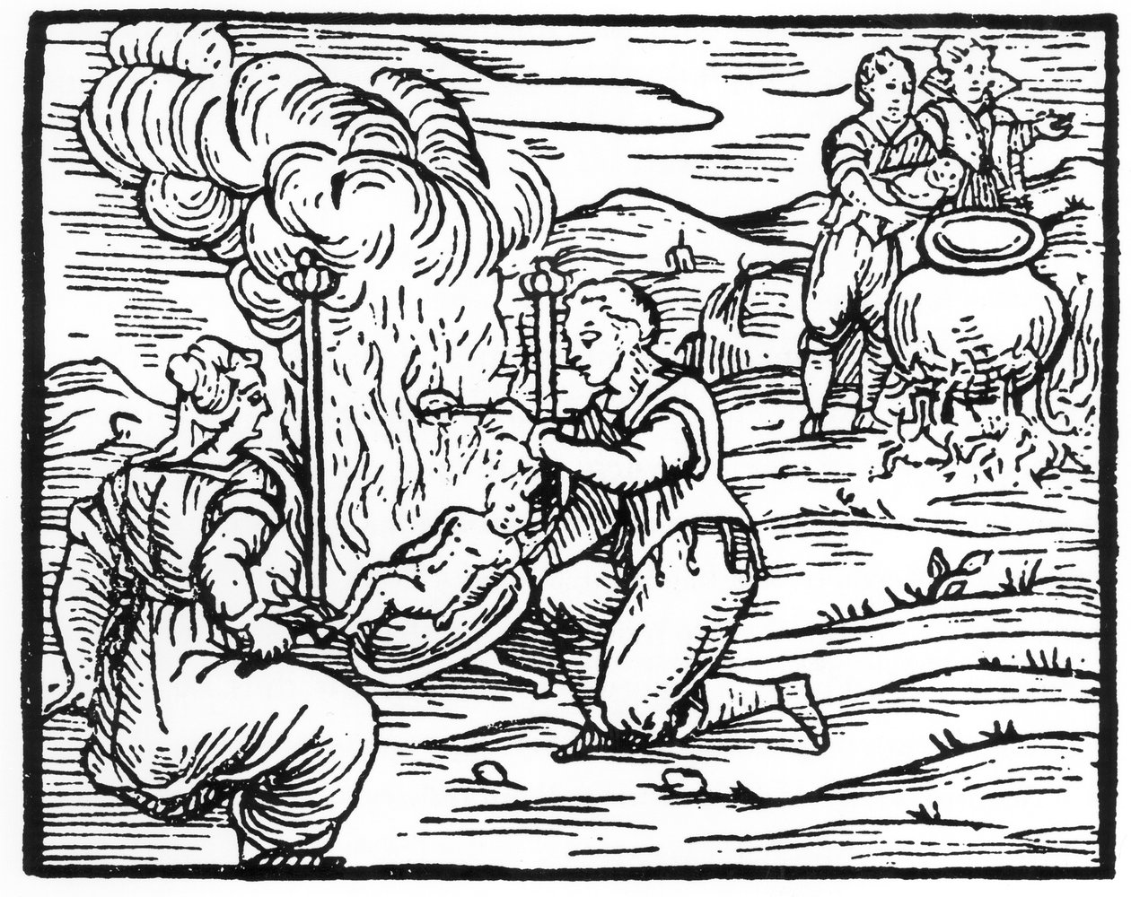 Bebekleri kavuran ve kaynatan cadılar, Fr M Guaccius tarafından hazırlanan Compendium Maleficarum