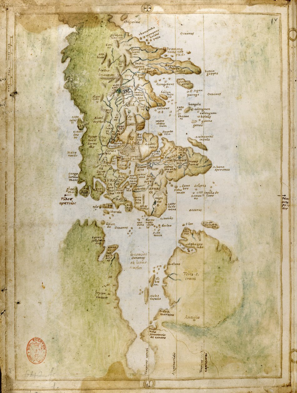 Dünya haritası, Portolan atlası, Vesconte de Maggiolo by Italian School