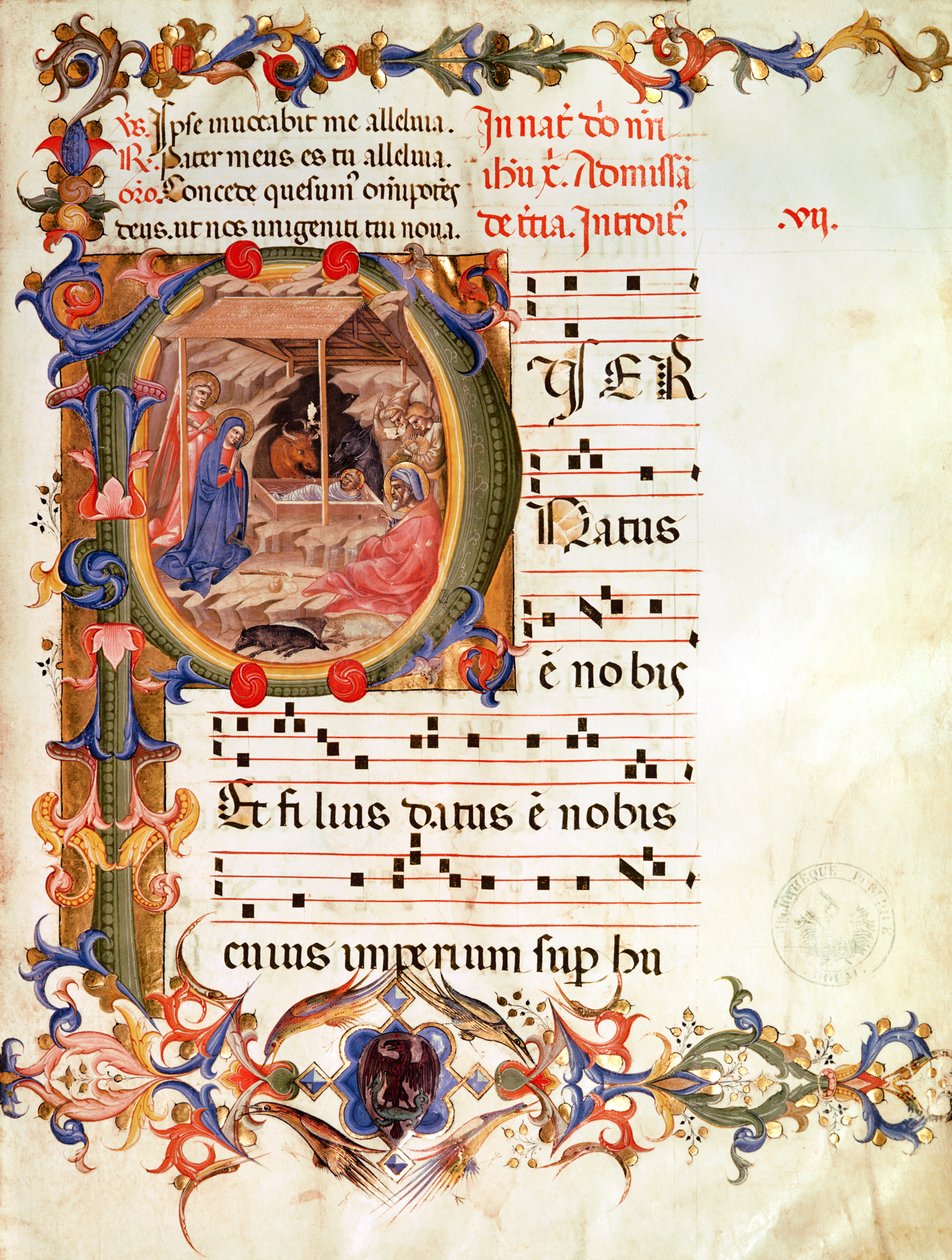 ds 1171 fol.9 Kademeli ve antifondan (parşömen) Doğuş