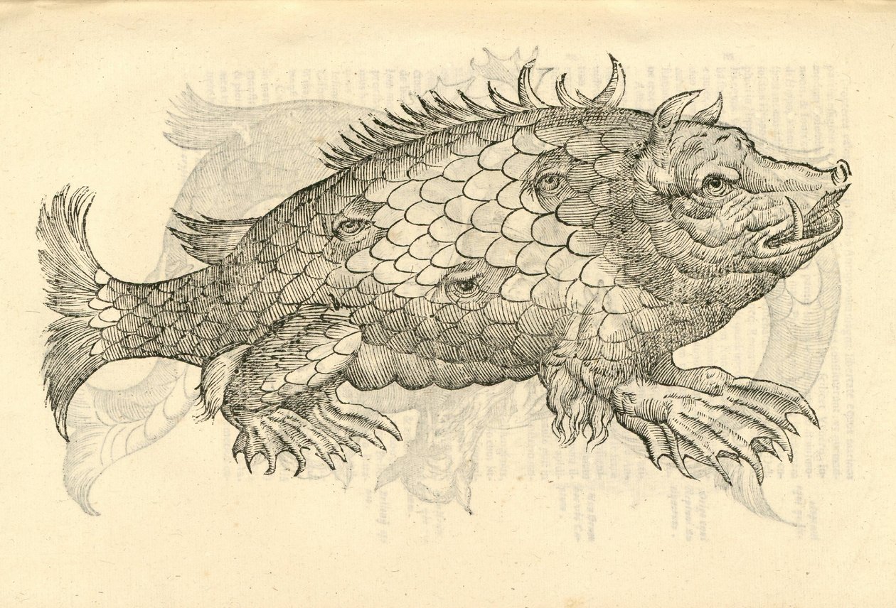 Aldrovandis Canavarlar Tarihinden Monstrosus Sur marinus
