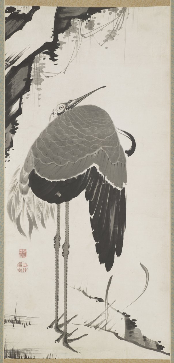 Vinçler, tekli, Asma Parşömen, Edo Dönemi (kağıt üzerine mürekkep) by Ito Jakuchu
