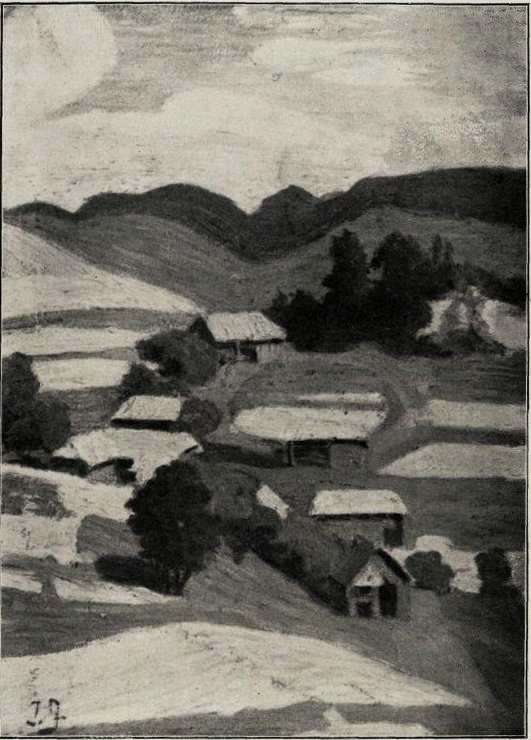 Bohinj köşesinde bir köy by Ivan Grohar