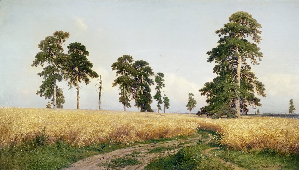 Buğday Tarlası, 1878 by Ivan Ivanovich Shishkin