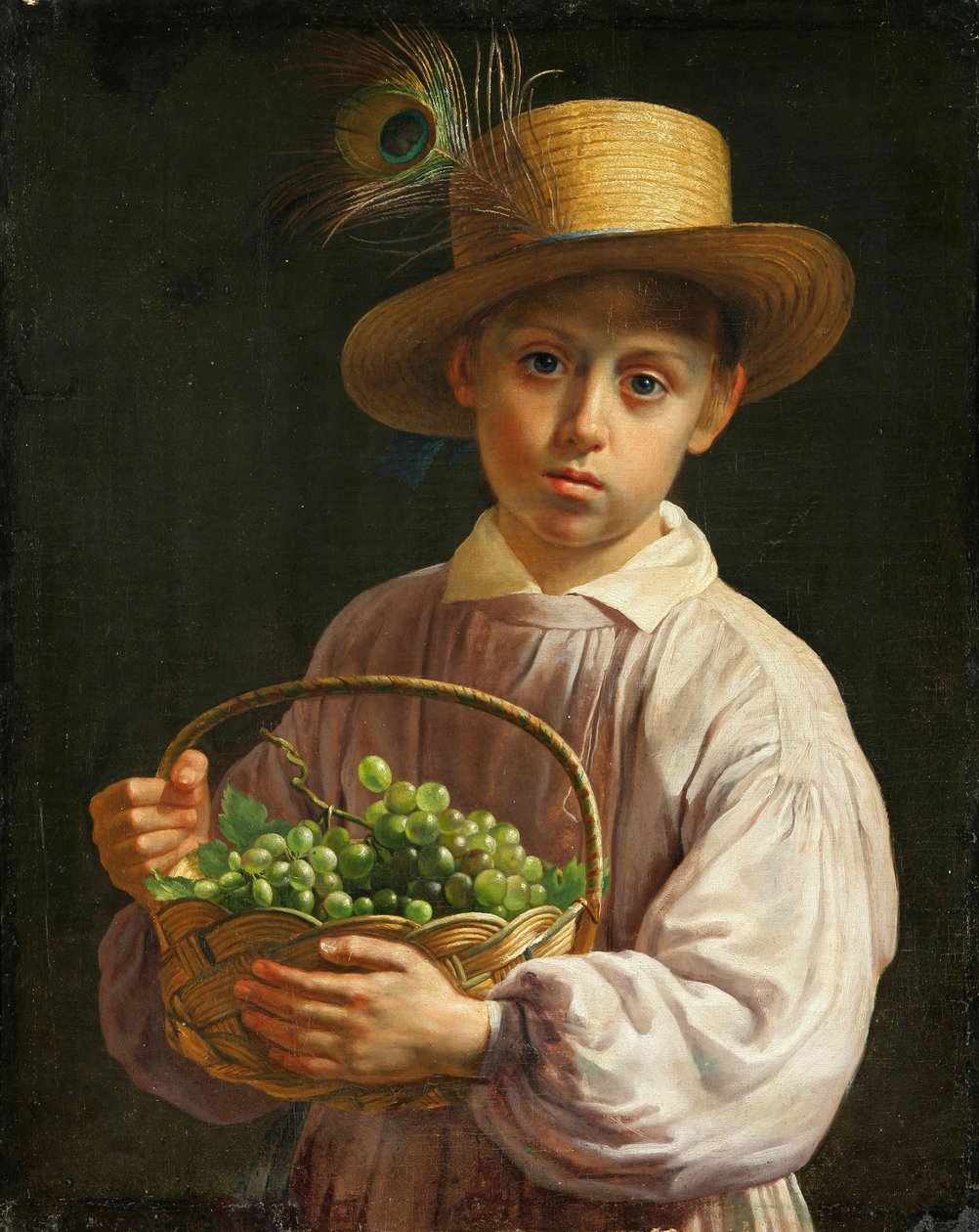 hasır şapkalı çocuk by Ivan Khrutsky