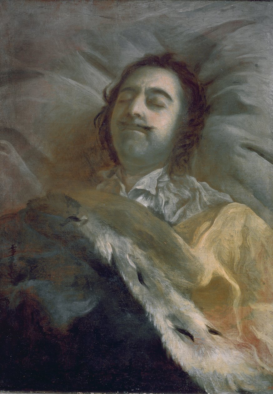 Peter I (1672-1725) Ölüm Yatağında Büyük, 1725 by Ivan Nikitich Nikitin