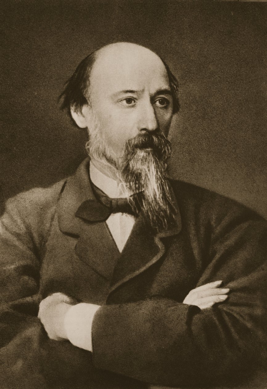 Nikolai Nekrasov (sepya fotoğrafı) by Ivan Nikolaevich Kramskoy