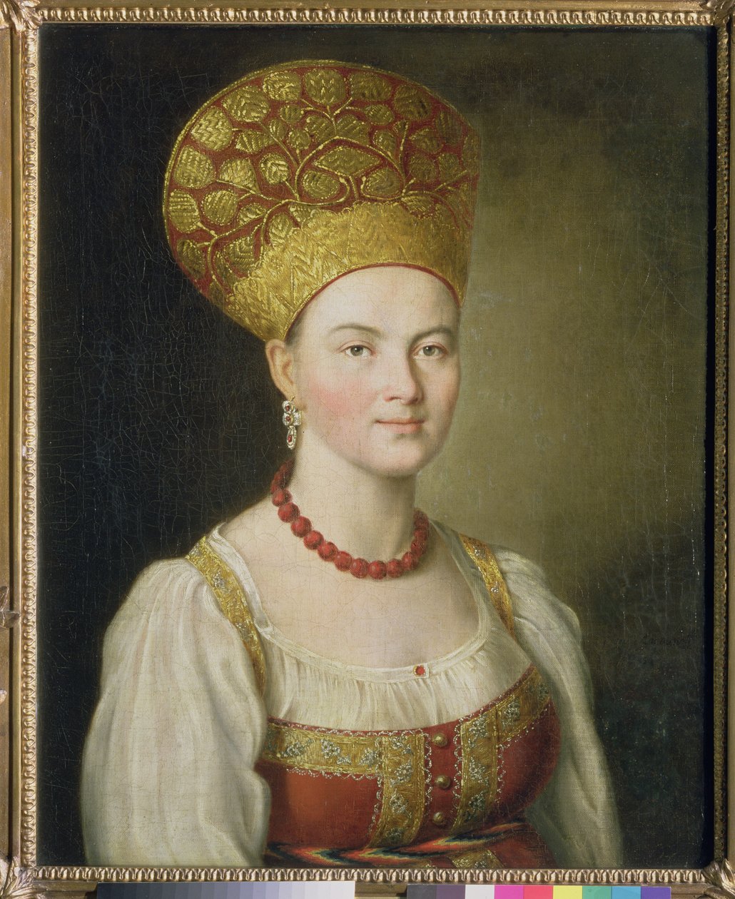 Peasant Woman in Russian Costume, 1784  by Ivan Petrovich Argunov
