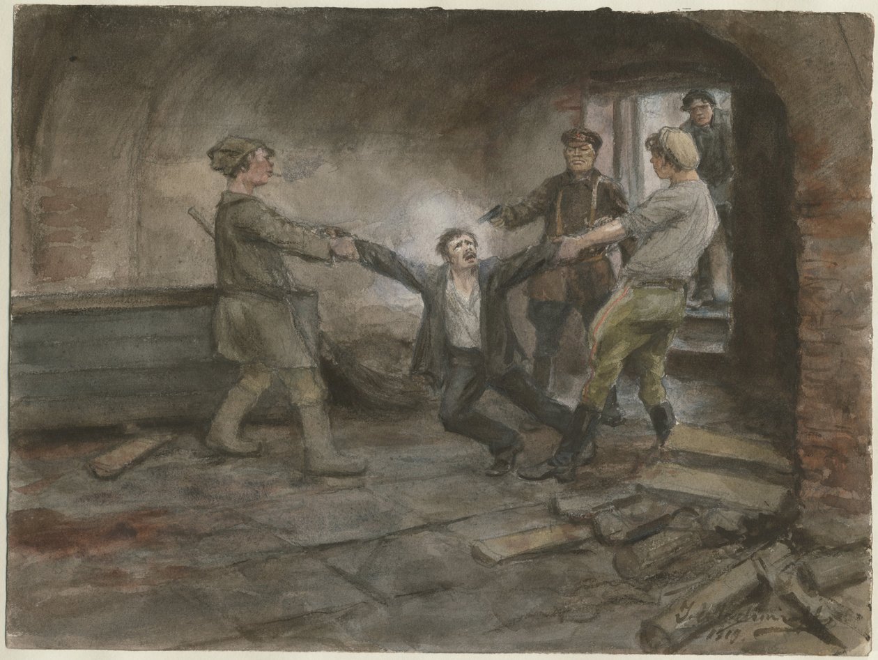 Suluboya dizisinden tutulan ve idam edilen adam, 1919 Rus devrimi by Ivan Alexeyevich Vladimirov
