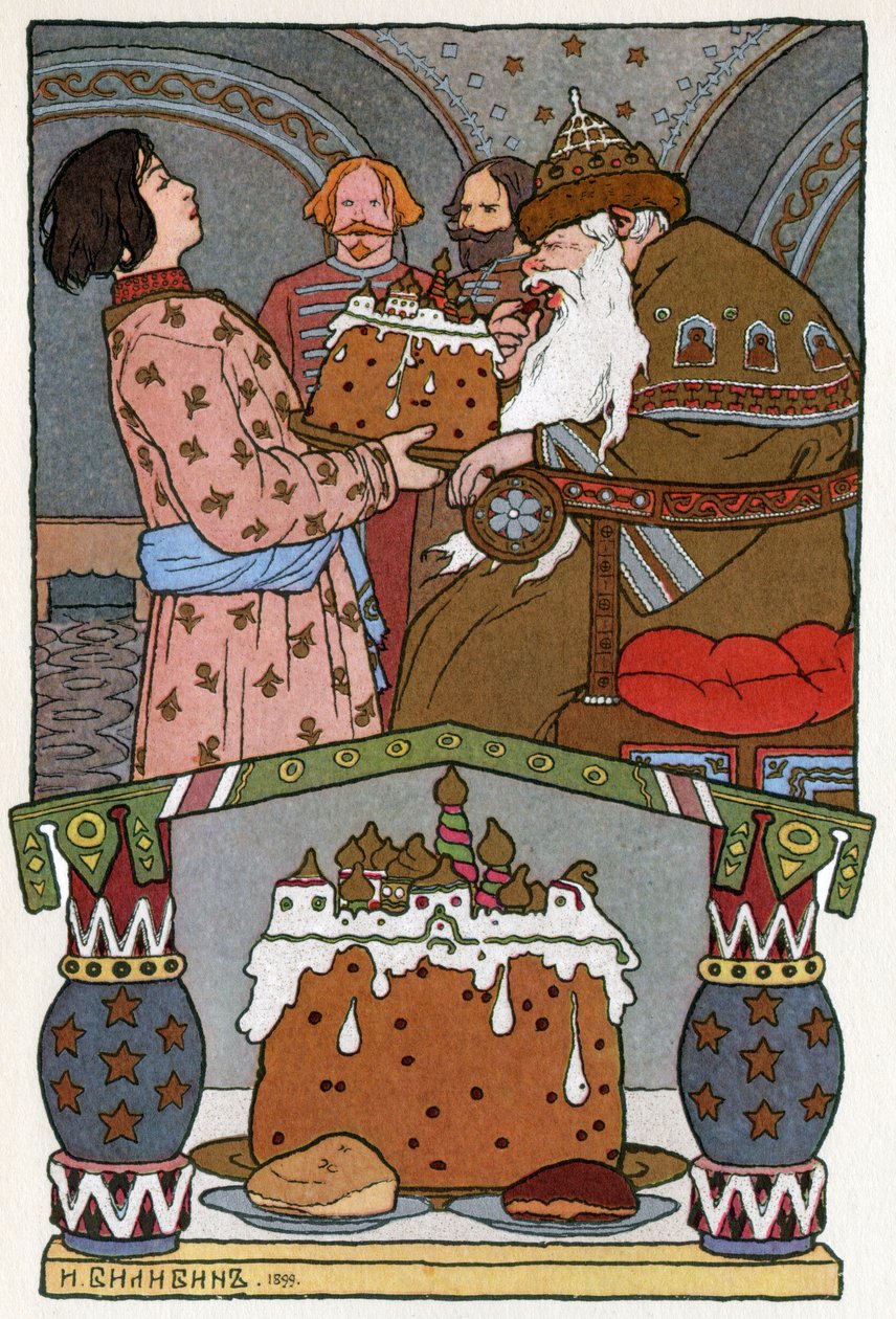 Prenses ve kurbağa, c.1899 (litografi) by Ivan Yakovlevich Bilibin