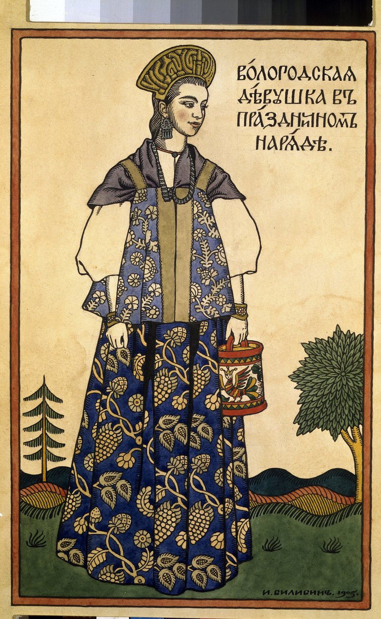 Şenlikli bir elbise içinde Vologda