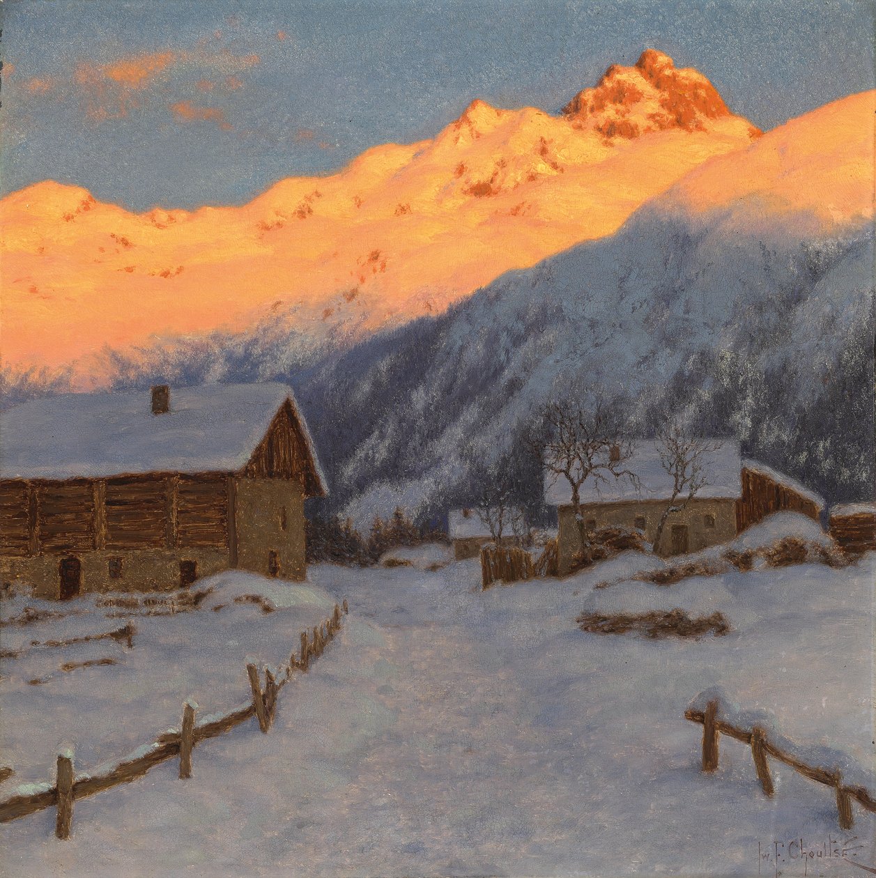 Dağda akşam, Haute-Savoie by Ivan Fedorovich Choultse