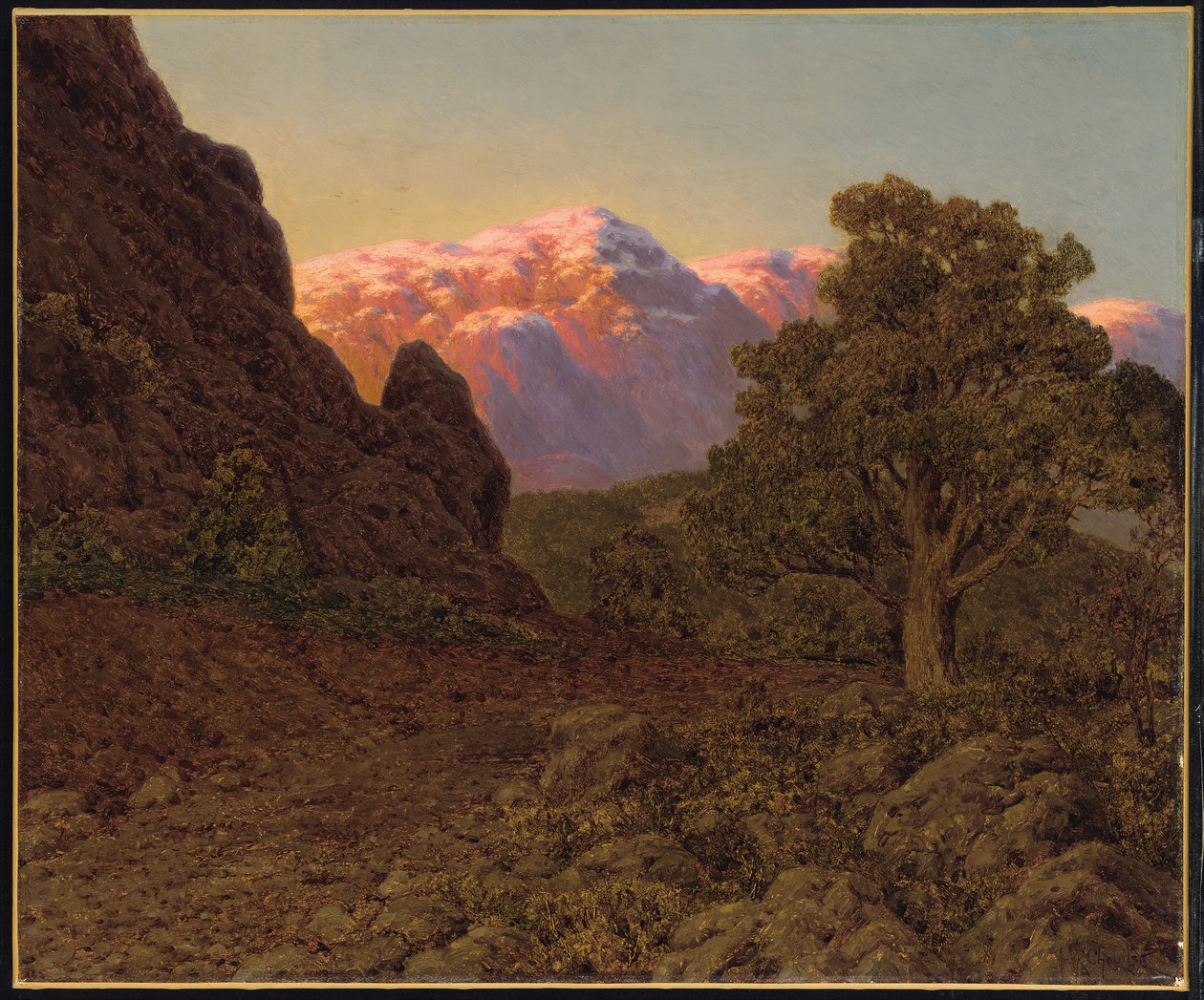 Dağın üzerinde gün doğumu by Ivan Fedorovich Choultse