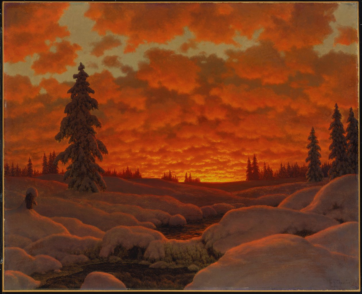 Kış Manzarası by Ivan Fedorovich Choultse