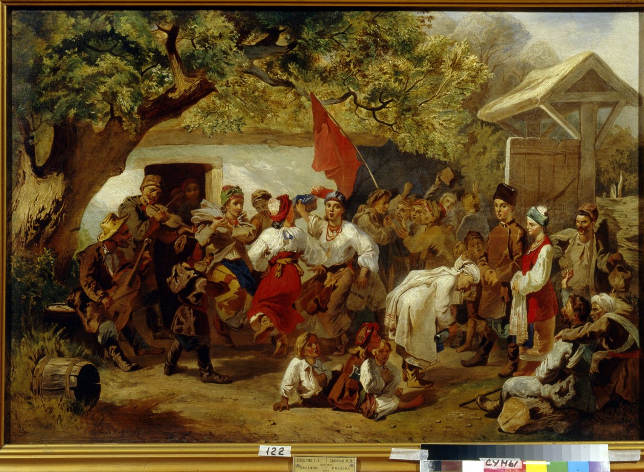 Düğün yemeği. (Düğün Festivali). Ivan Ivanovich Sokolov